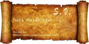 Sali Valéria névjegykártya